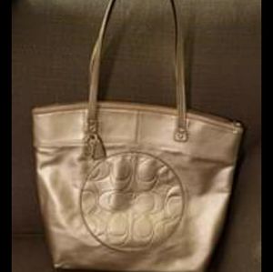 Coach leather tote